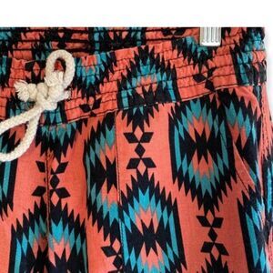 Bohemian Linen Beach Pants with Pockets Size Small